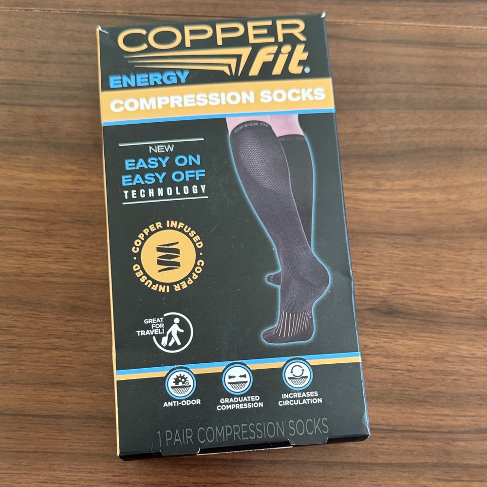 Cpper fit Black Compression Socks